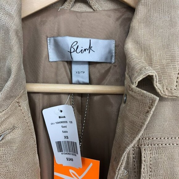 (NWT) Danier/Blink Tan Genuine Leather Jacket - Picture 4 of 16